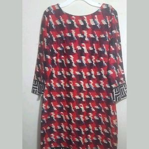 Cato Mid-Sleeve Multi Color Dress SIZE S